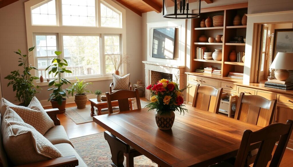 natural elements in craftsman bungalow interiors